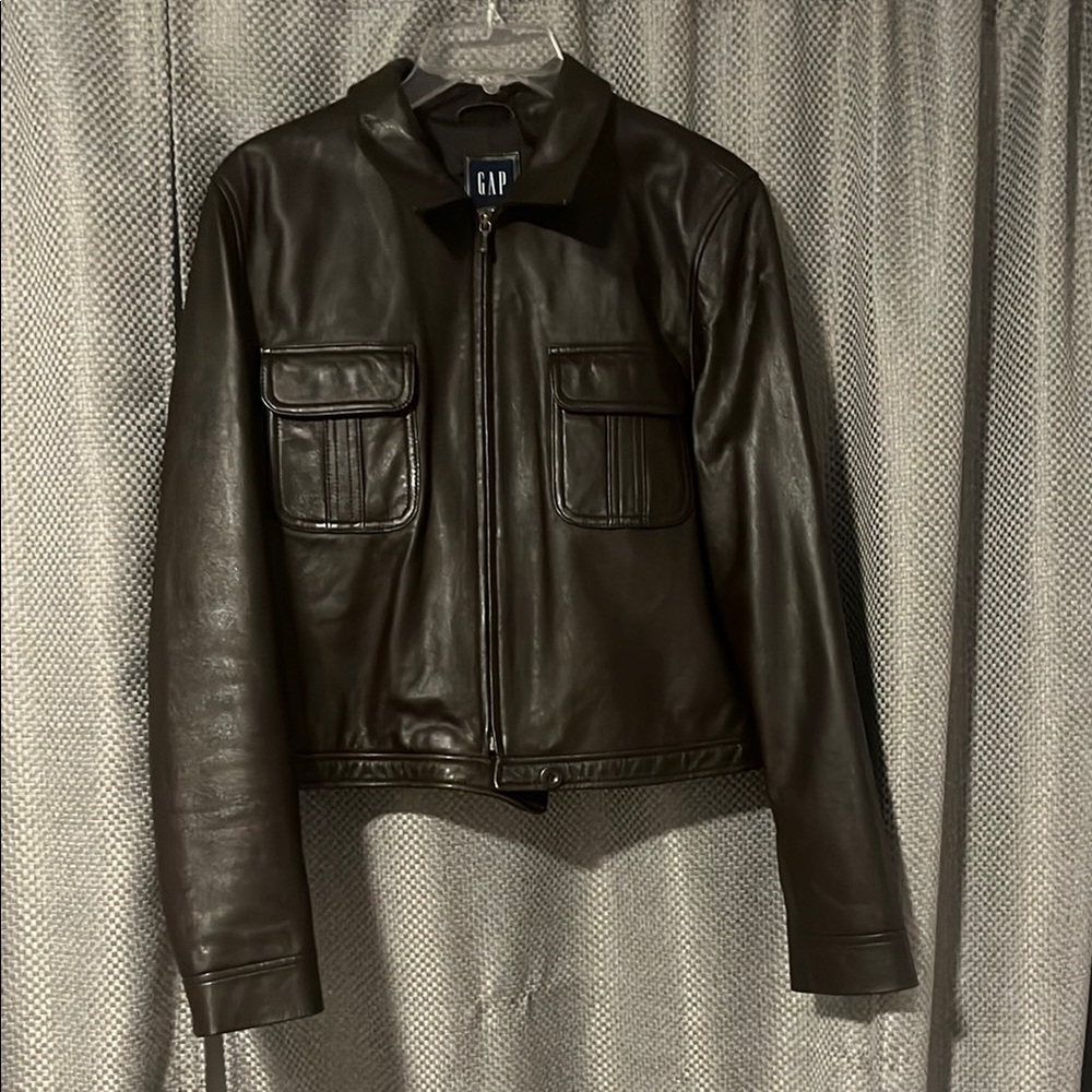 GAP vintage brown Leather Jacket